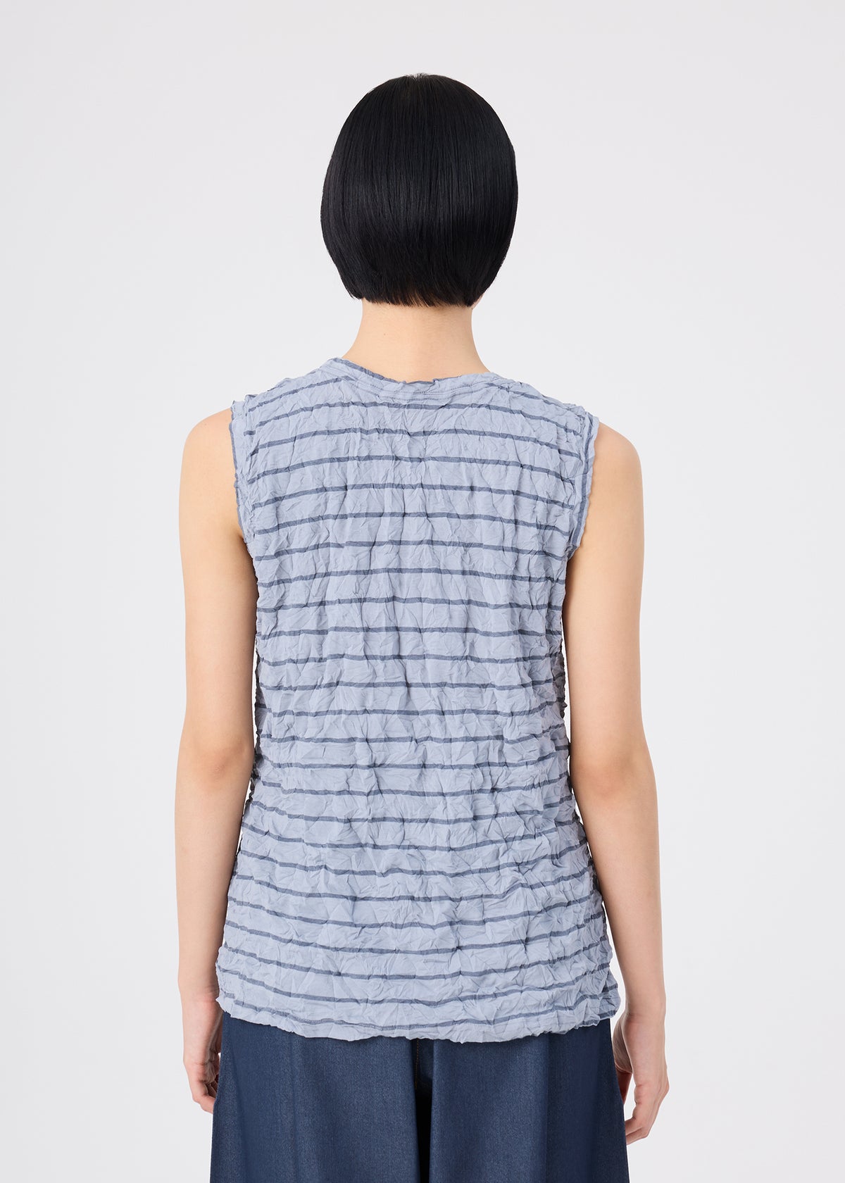 STRIPE MERINGUE T-SHIRT、ウィメンズ_トップス_トップ、着用画像2