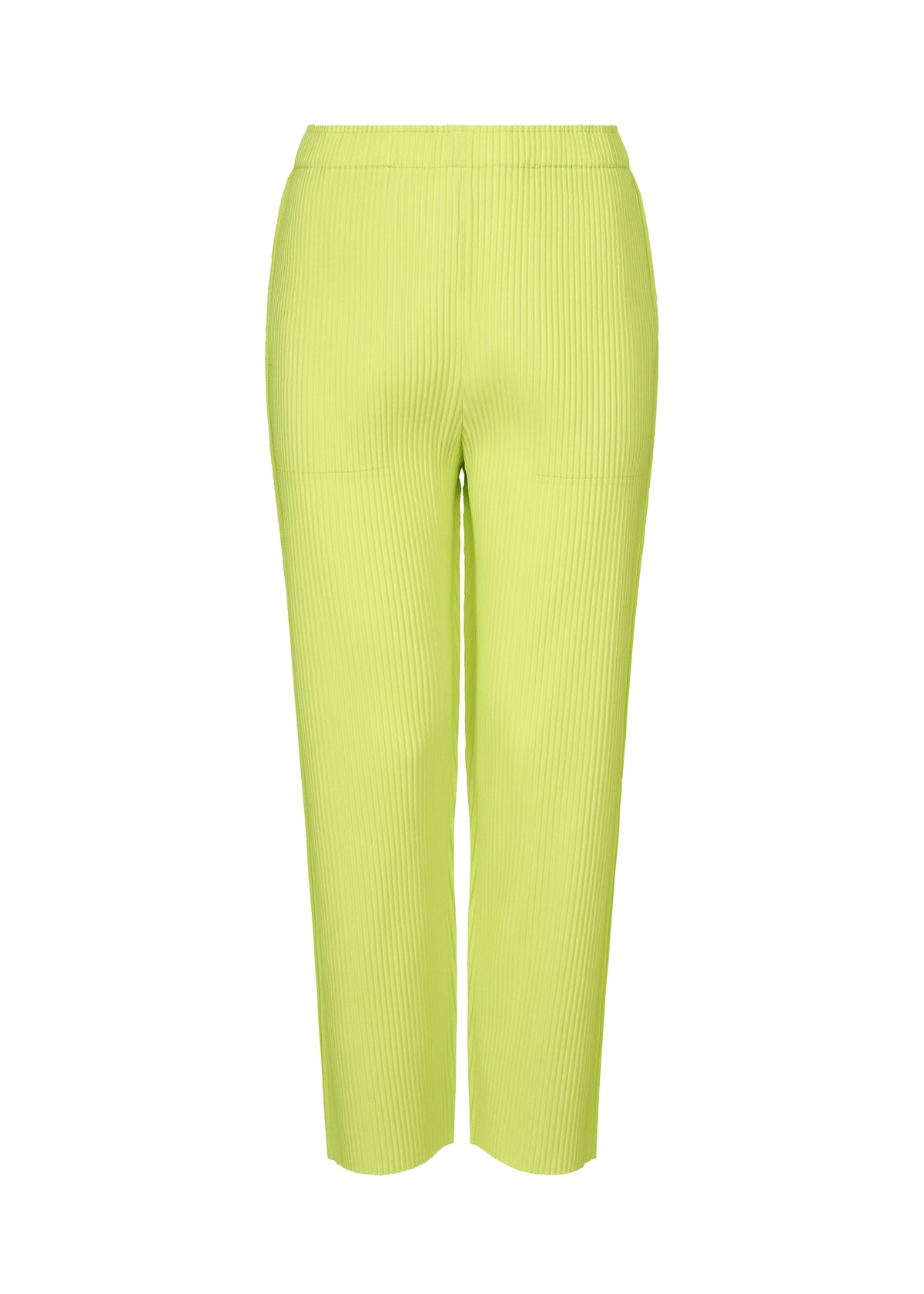 FINE KNIT PLEATS COLOR 1、ウィメンズ_パンツ、イエロー