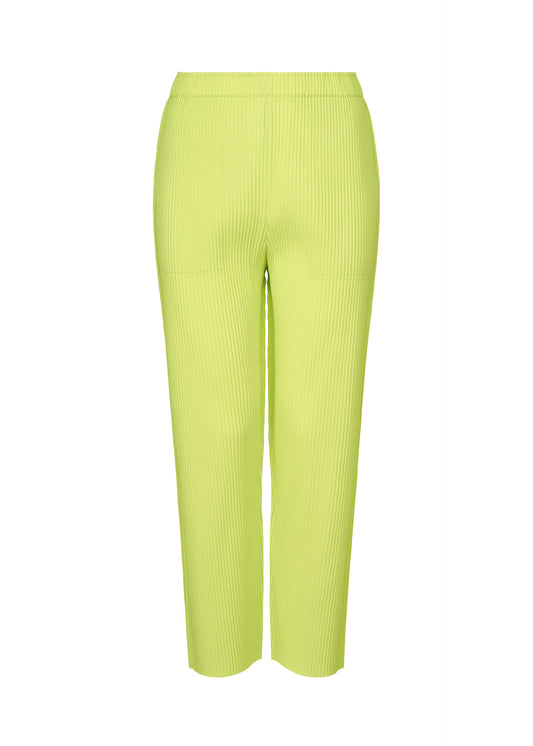 FINE KNIT PLEATS COLOR 1、ウィメンズ_パンツ、イエロー