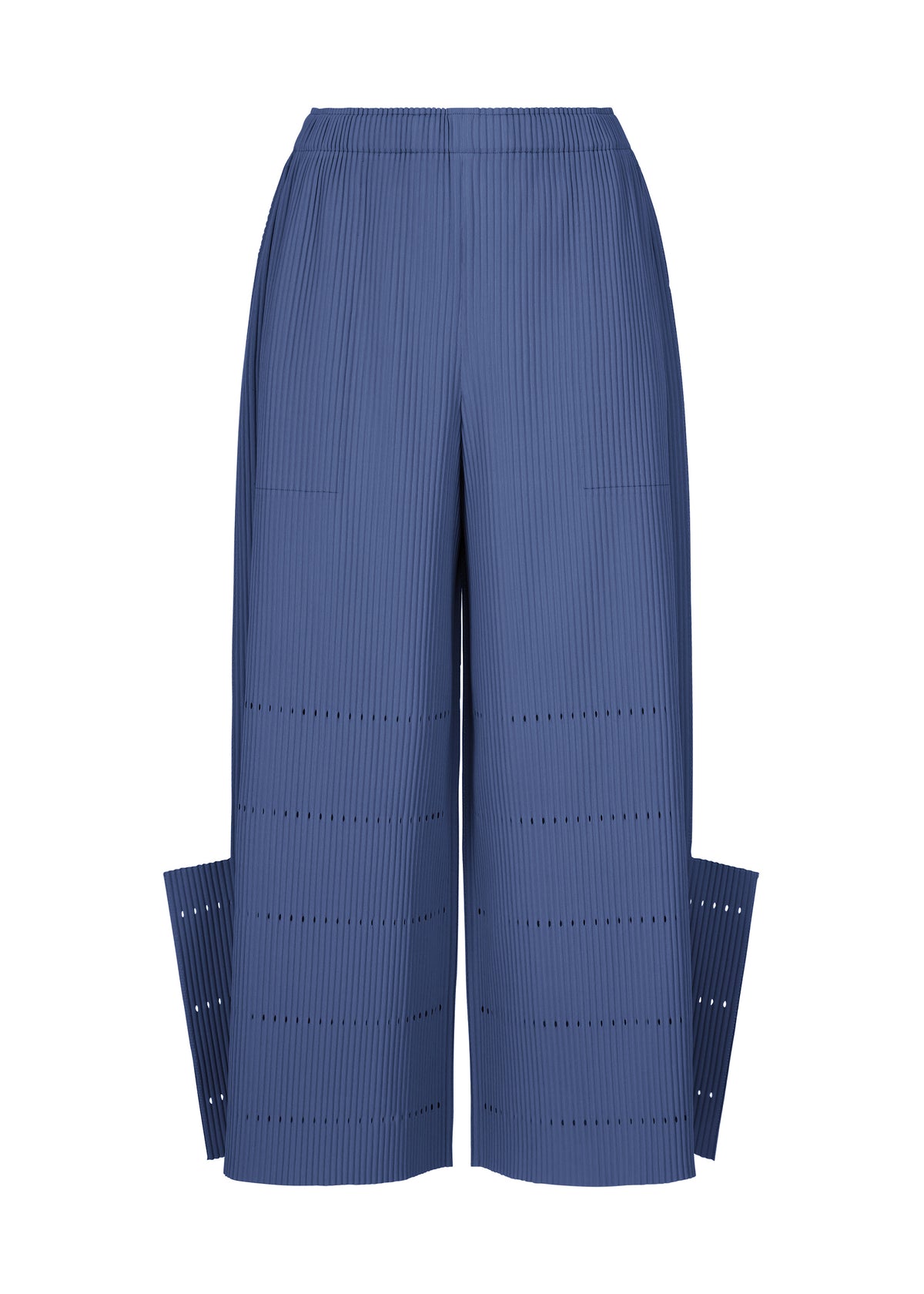 FINE KNIT PLEATS BOTTOM 1、ウィメンズ_パンツ、ブルー