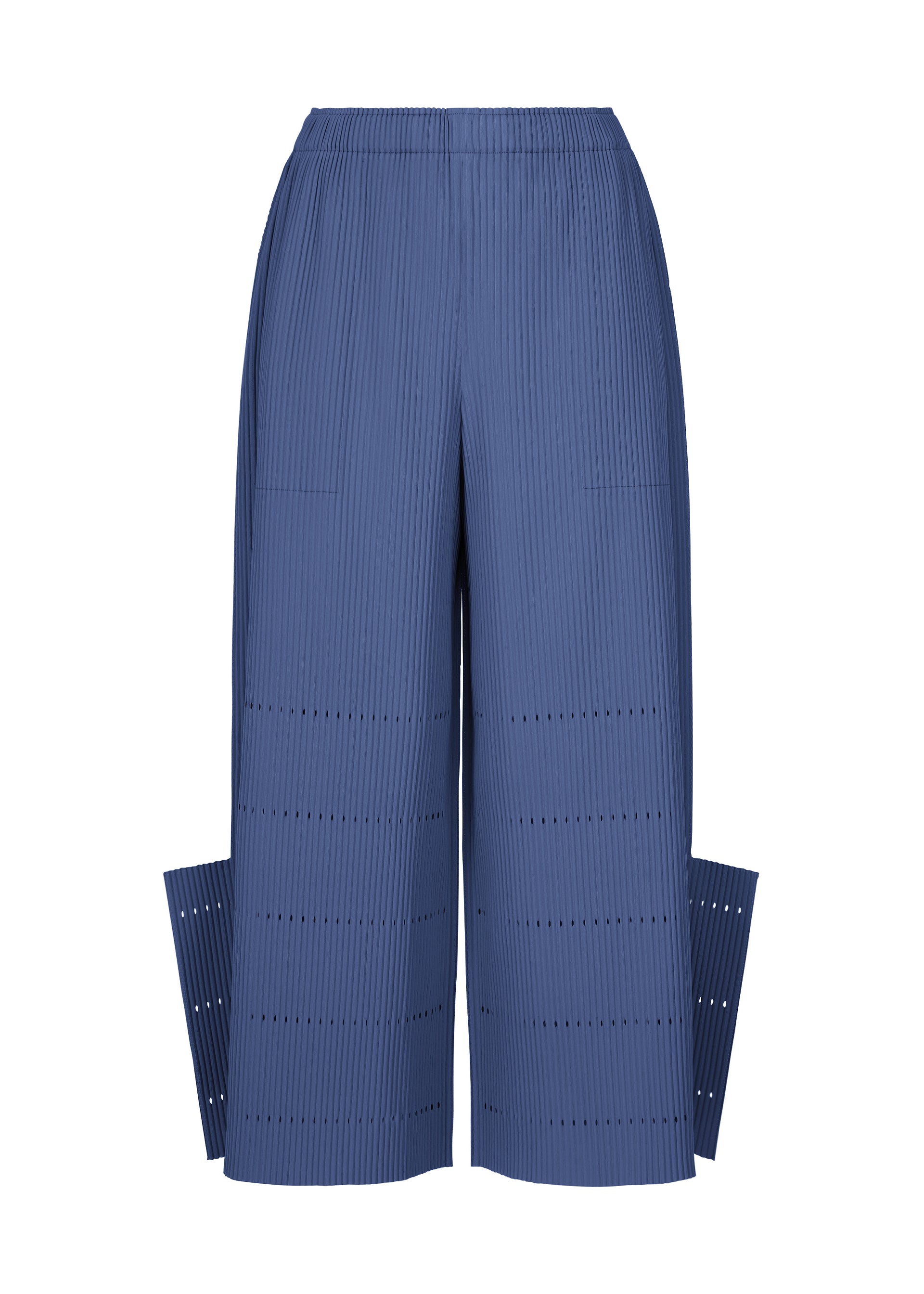 FINE KNIT PLEATS BOTTOM 1、ウィメンズ_パンツ、ブルー