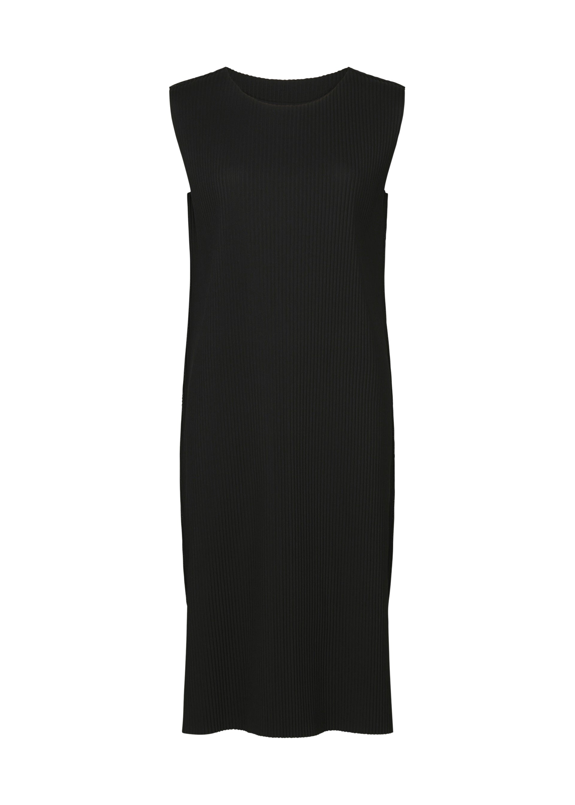 FINE KNIT PLEATS、ウィメンズ_ワンピース、ブラック
