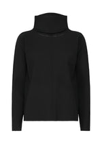 FINE KNIT PLEATS、ウィメンズ_トップス_トップ、ブラック