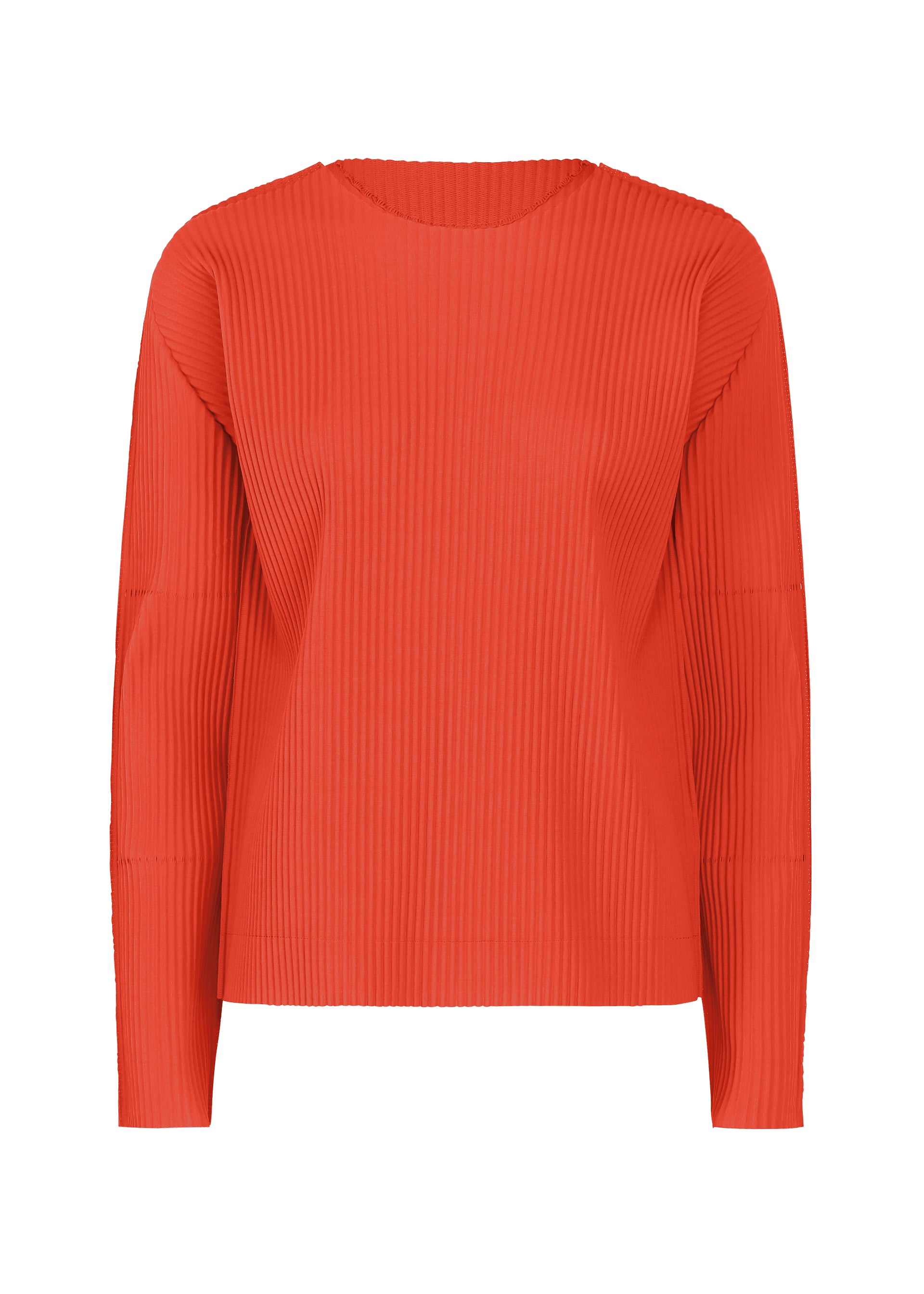 FINE KNIT PLEATS COLOR 2、ウィメンズ_トップス_トップ、レッド