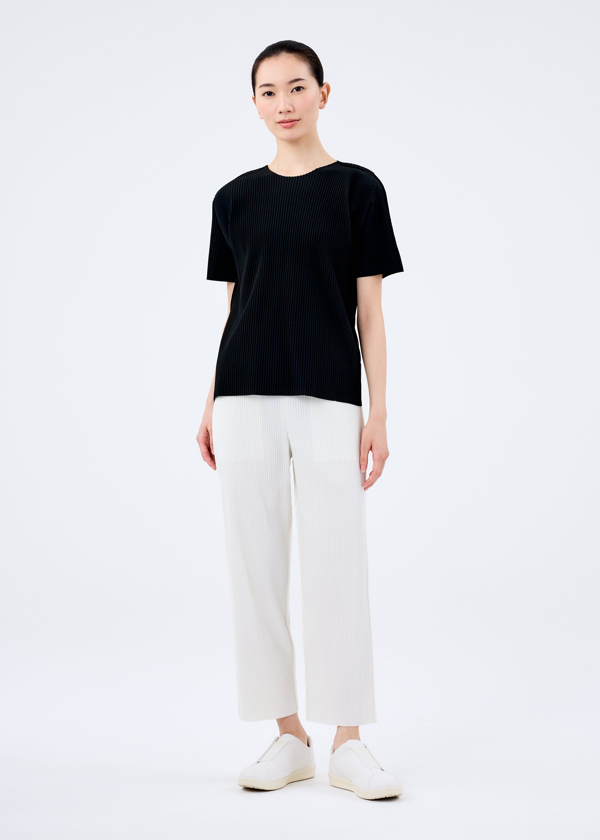 FINE KNIT PLEATS、ウィメンズ_トップス_トップ、着用画像3