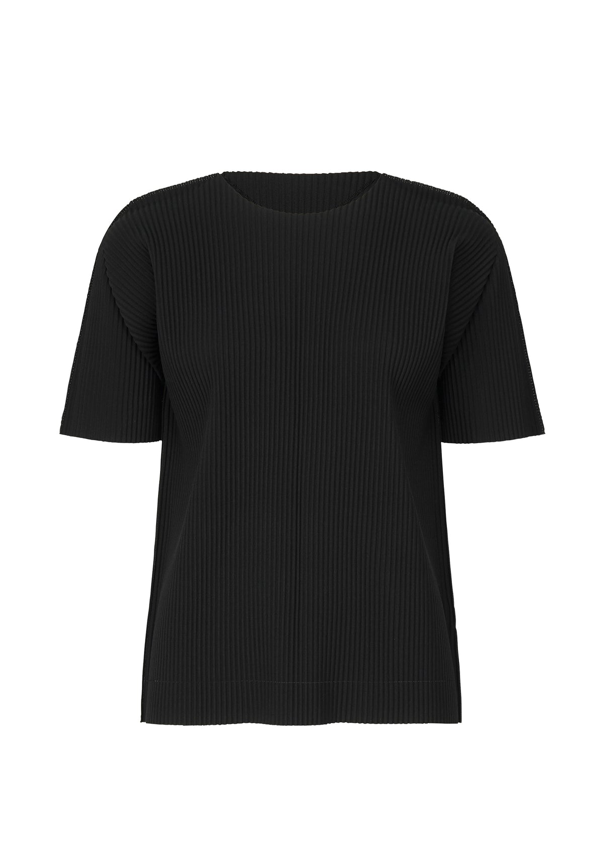 FINE KNIT PLEATS、ウィメンズ_トップス_トップ、ブラック