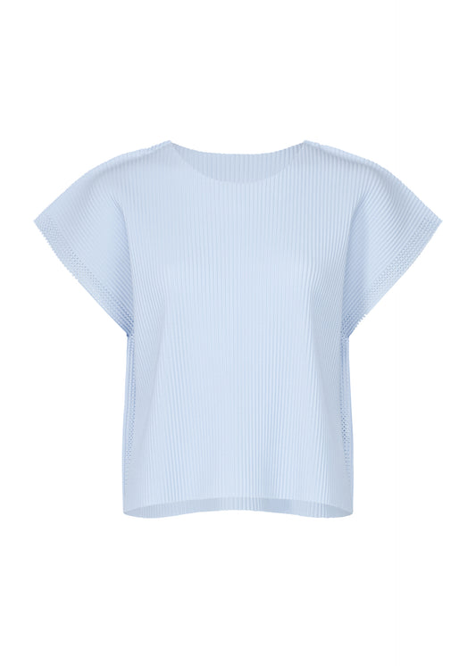 MESH PLEATS、ウィメンズ_トップス_トップ、ブルー
