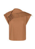 LEAF PLEATS、ウィメンズ_トップス_トップ、ブラウン