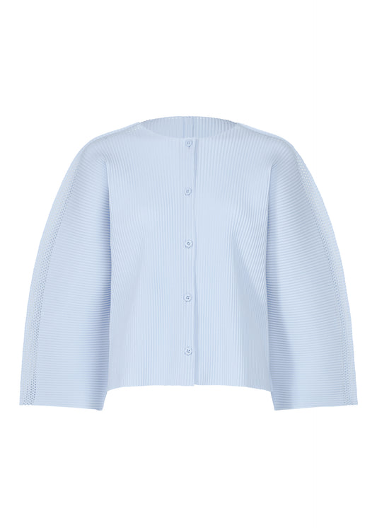 MESH PLEATS、ウィメンズ_トップス_カーディガン、ブルー
