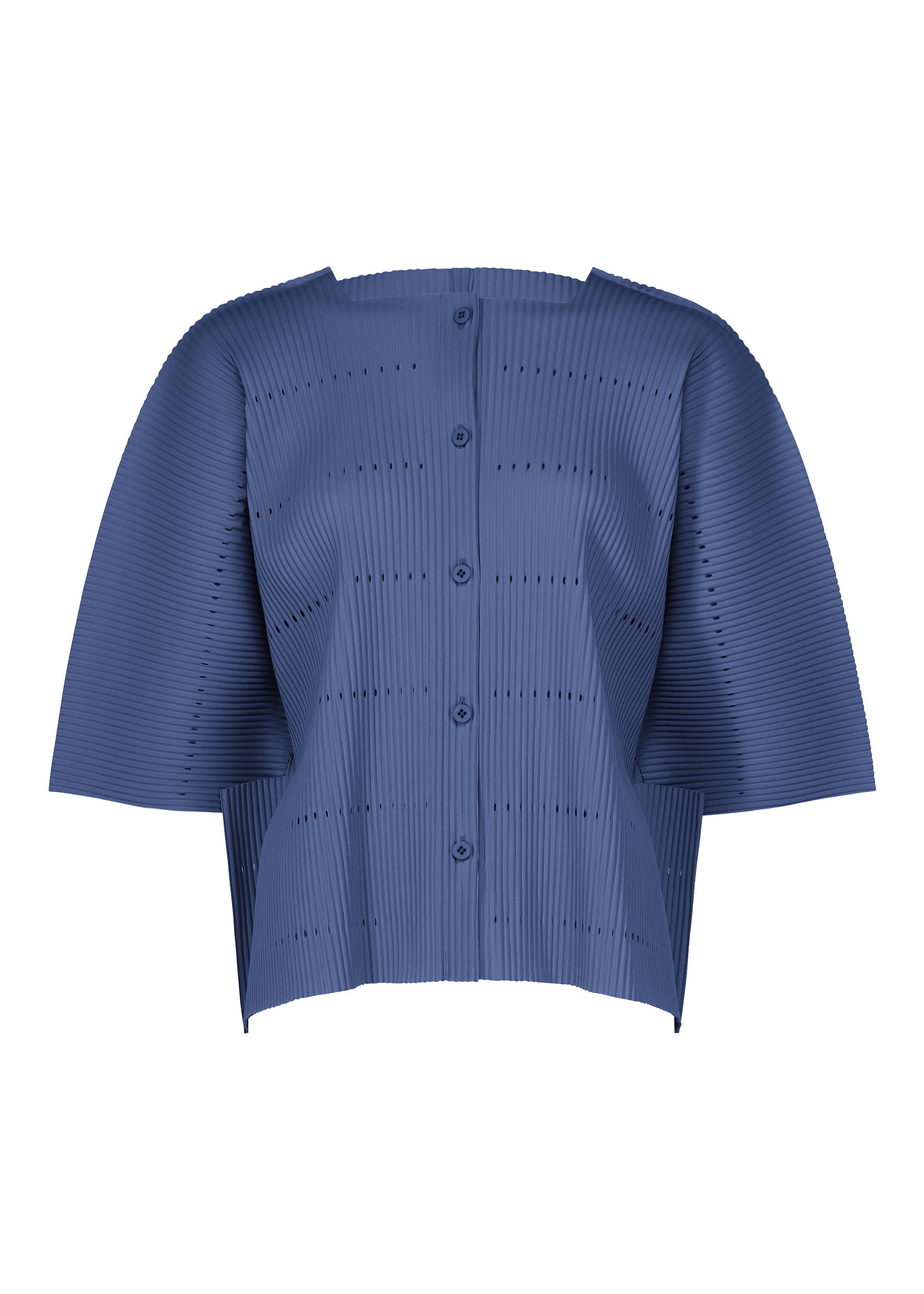 TOWER PLEATS、ウィメンズ_トップス_カーディガン、ブルー