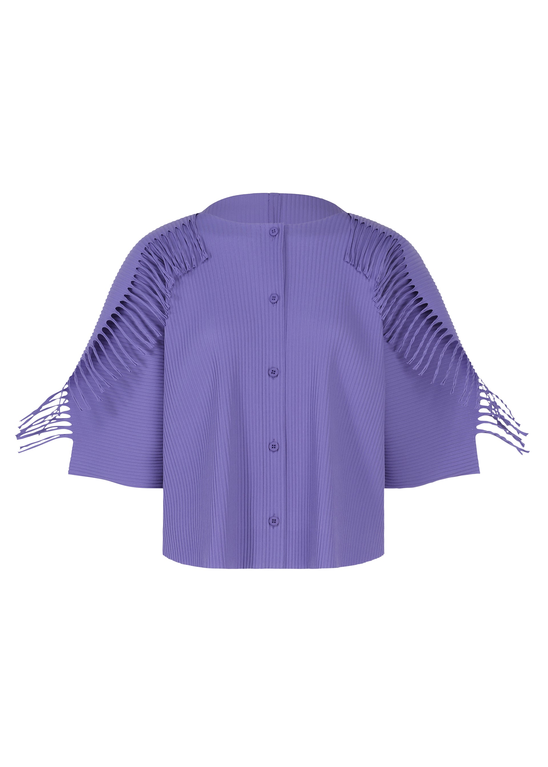 LEAF PLEATS、ウィメンズ_トップス_カーディガン、パープル