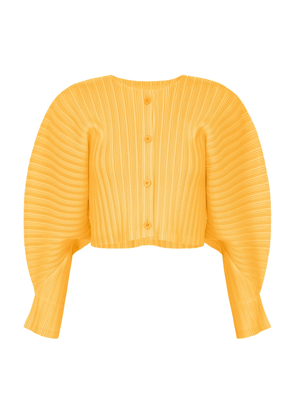 RIB PLEATS JANUARY、ウィメンズ_トップス_カーディガン、イエロー