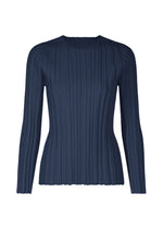 RIB KNIT、ウィメンズ_ニット、ネイビー