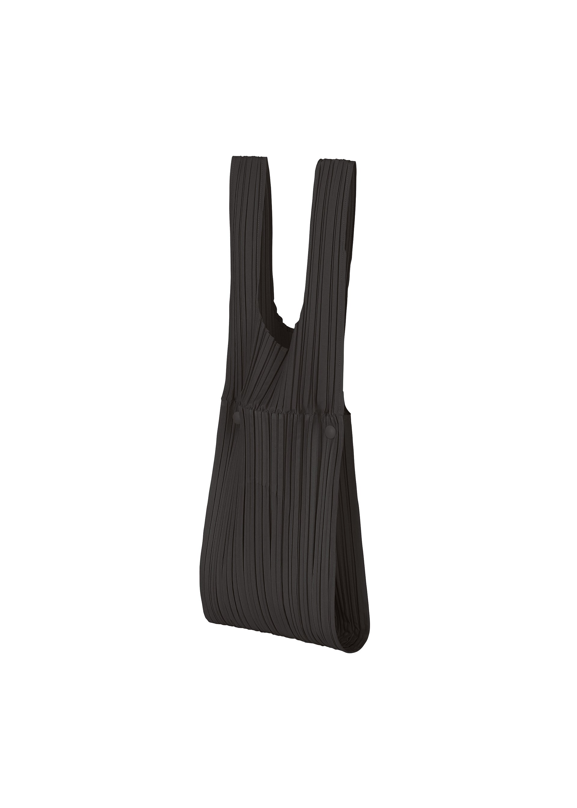 PLEATS BRIDGE BAG、バッグ&財布_トートバッグ、ブラック