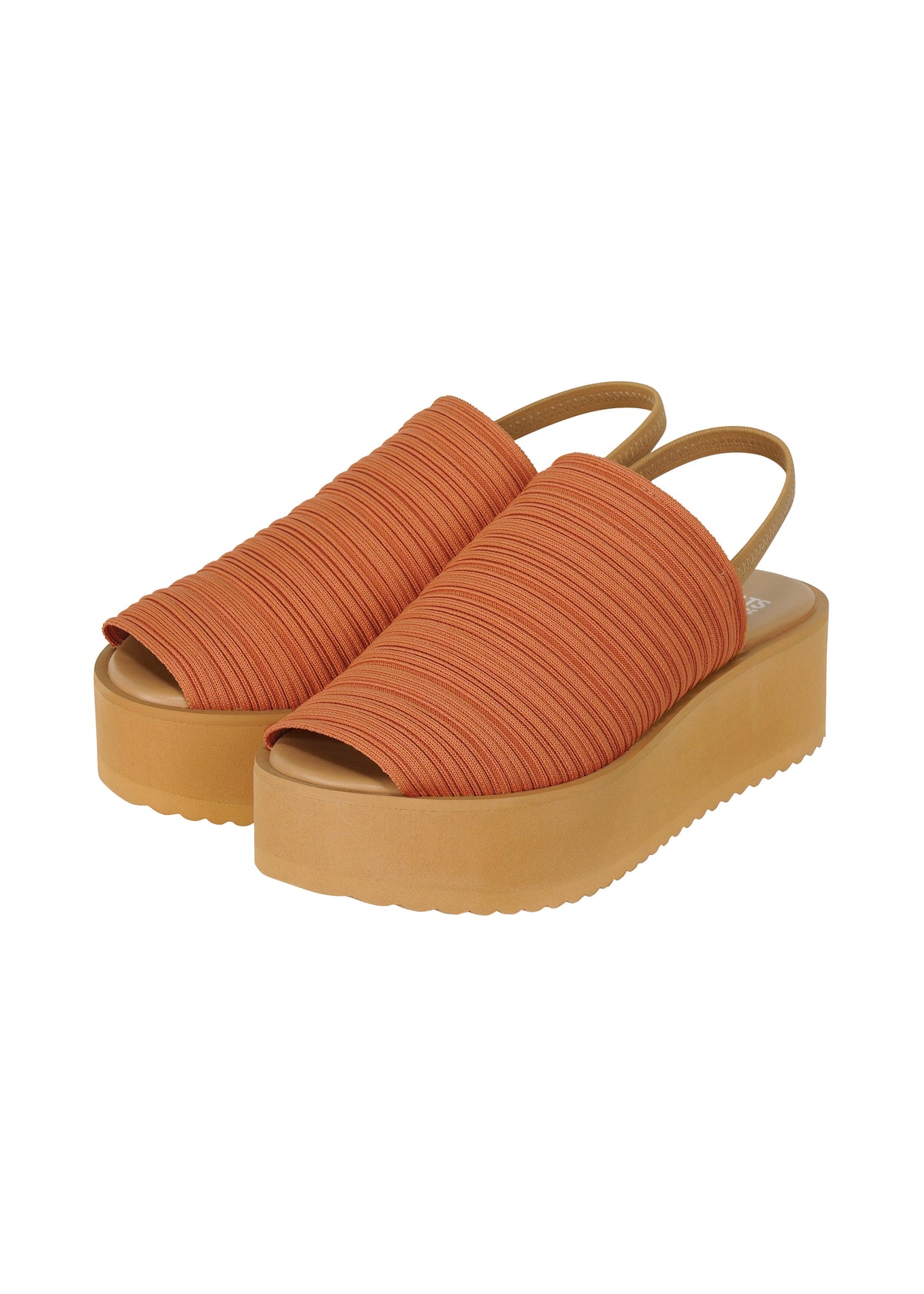 PLEATS KNIT SANDALS、アクセサリー&その他_レッグウェア&シューズ、ブラウン