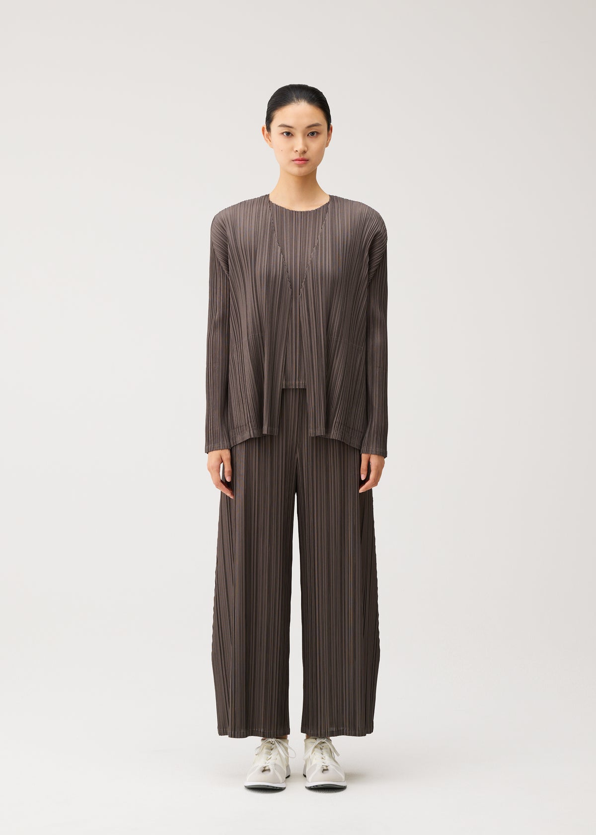 MELLOW PLEATS、ウィメンズ_トップス_カーディガン、着用画像1