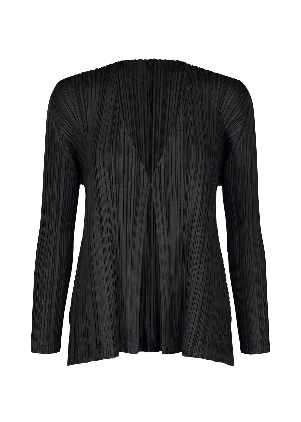 MELLOW PLEATS、ウィメンズ_トップス_カーディガン、ブラック