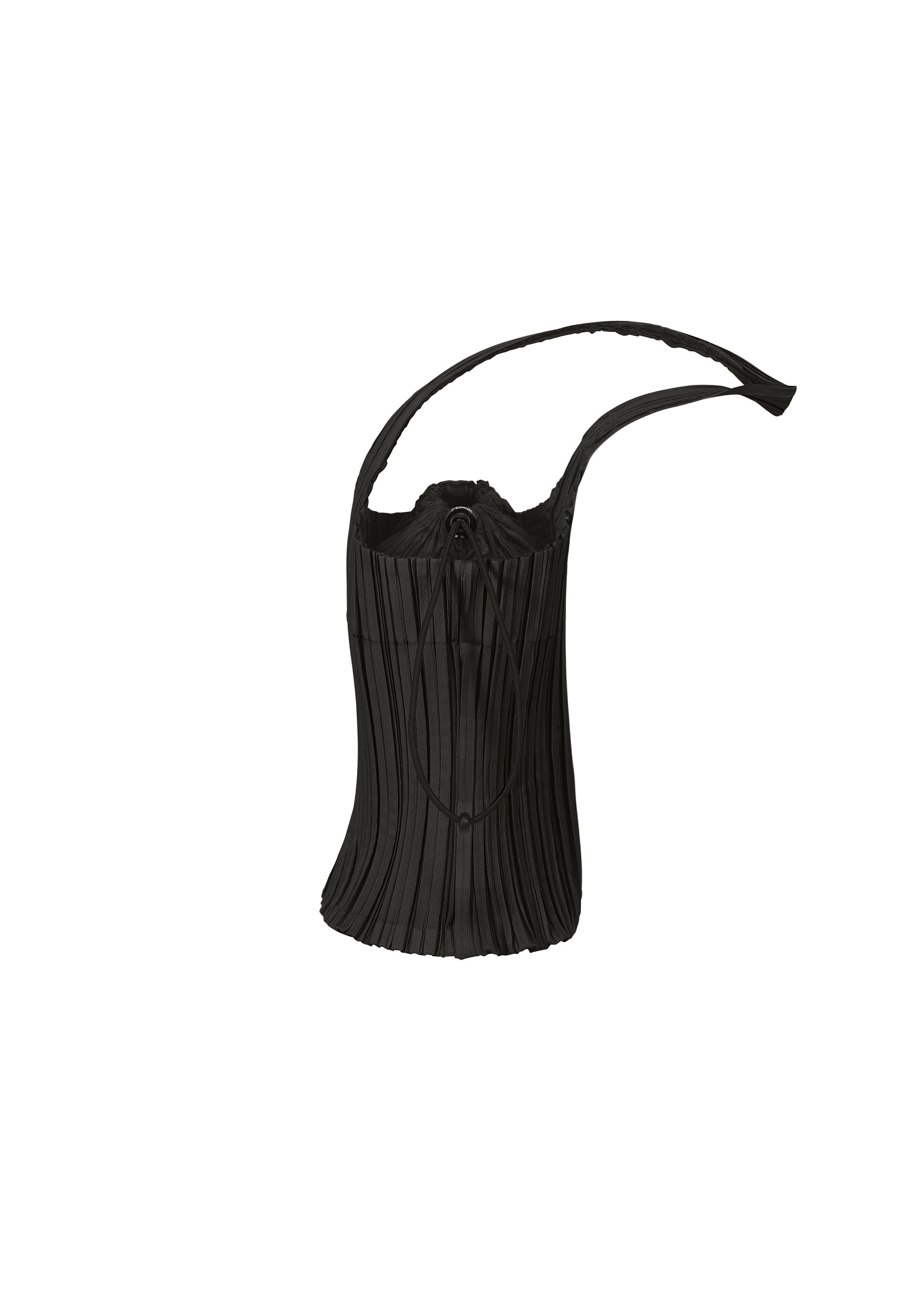 PLEATS SWAN BAG、バッグ&財布_ハンドバッグ、ブラック