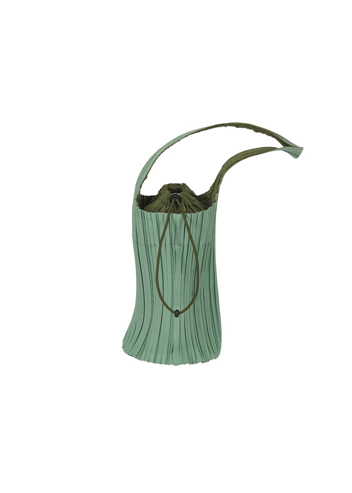 PLEATS SWAN BAG、バッグ&財布_ハンドバッグ、グリーン