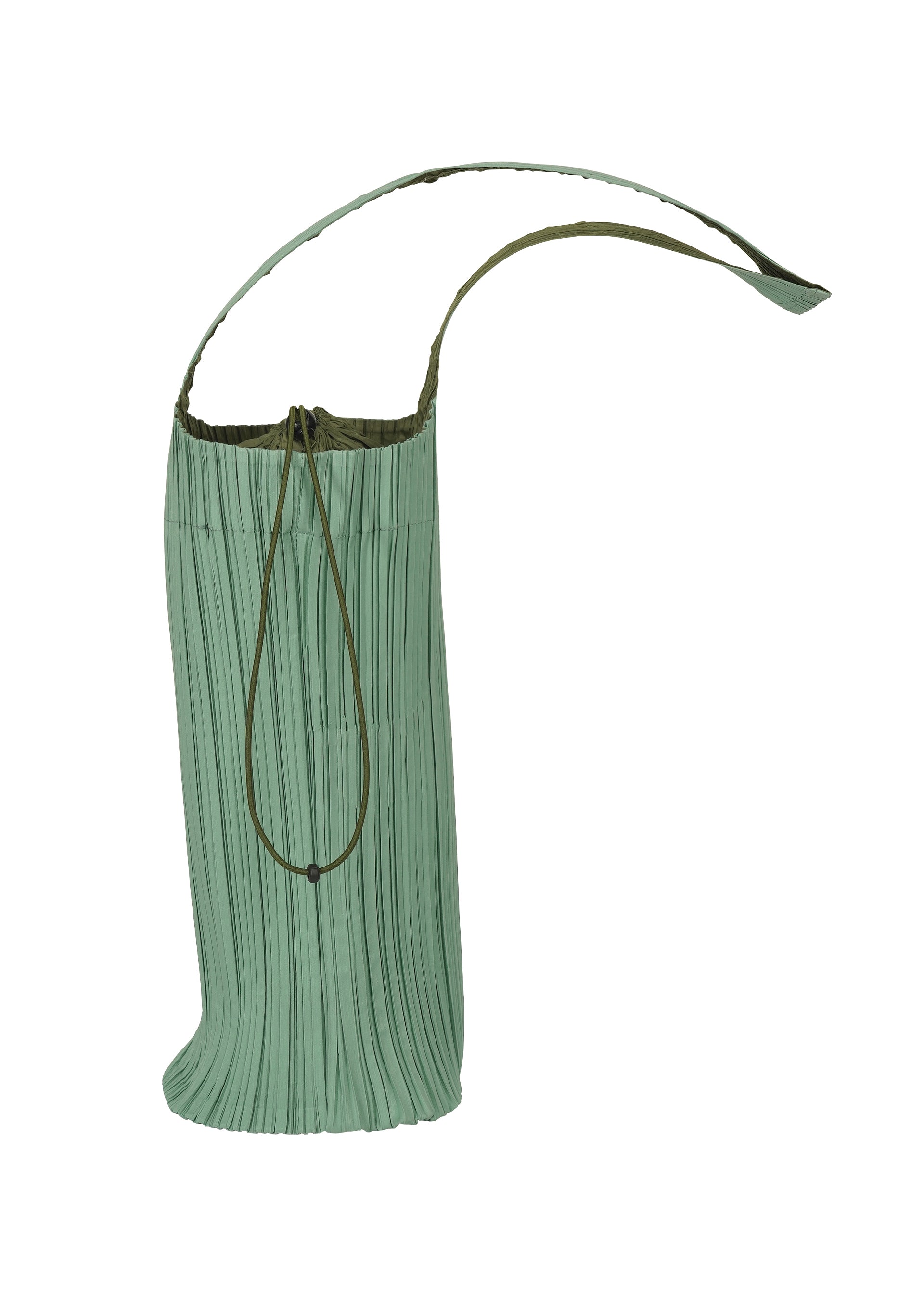 PLEATS SWAN BAG、バッグ&財布_ハンドバッグ、グリーン